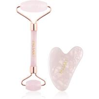 PALSAR7 Massage Roller and Guasha Rose Quartz masažinis veido volelis ir masažuoklis