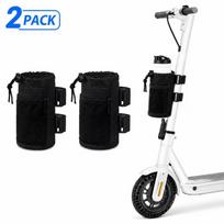 2 Pack Bike Water Bottle Holder for 8-24oz Bottles, Roll Bar Cup Holder for Wheelchair Walker Bike Golf Cart Scooter and Boat black
