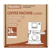 24pc Coffee Machine Effervescent Tablets,Coffee Machine Cleaning Tablets,Powerful Descaling Agent for Coffee Machines and Kettle 1 Box 24pcs