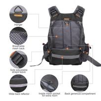 Outdoor Breathable Padded Fishing Life Vest Superior 209lb Bearing Life Safety Jacket Swimming Sailing Waistcoat juoda