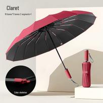 Meidu Automatic 16-Rib Black UV Sun/Rain Umbrella
