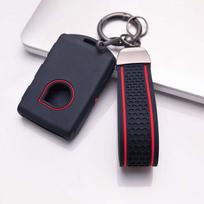 Key Holder Cover for Volvo xc90 xc60 xc40 s90 s60 v90 v60 c40 with Keychain Anti-Scratch Guard Shockproof Protection Soft Grip Texture juoda