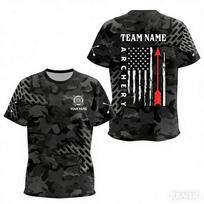 Fashion Archery Sports Men's T-shirts 3D Custom Name Print Personalized Archery Club Team Member T Shirt Loose Short Sleeve Tops S