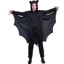 Helovino šikšnosparnio kostiumas vyrams, pagamintas iš poliesterio, skirtas cosplay renginiams black