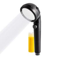 Factory 3 Modes Vitamin C Shower Head Filter Cartridge Black Hand Held Shower Head (Black,ABS Plastic) juoda