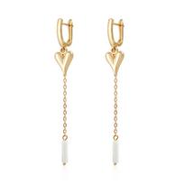 Geometric Bead U-shaped Heart-shaped Tassel Necklace Temperament Collarbone Chain for Women Jewelry