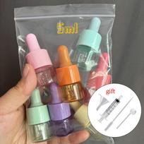 7pcs Glass Dropper Bottle Translucence Essential Oil Aromatherapy Liquid Pipette Refillable Bottles Travel