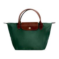 LONGCHAMP Drobės Koldūno Formos Rankinė Maža Moteriška JK Žalia Basic Outfit (Package) žalia