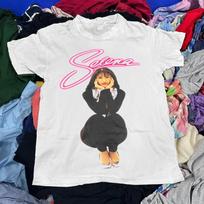 90s Selena Q Washed T-Shirt White M 2XL