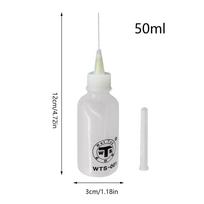 50ml Plastic Refillable Dropper Squeezable Tip Applicator Bottle With Needle Tip Caps For Glue balta