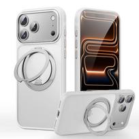 360 Spin Magnetic Stand (Pro-Version) for iPhone 17 Pro Max 17 Air Case (Compatible with Magnetic) Matte Translucent Shockproof iPhone17 Pro