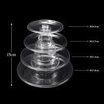 4/6/10 Tiers Transparent Macarons Tower Stand Cake Display Rack Cupcake Stand Desserts Display for Birthday Party Wedding