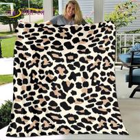 Klasikinės „Leopard Print“ serijos antklodė, flanelinė antklodė, šilta antklodė svetainės miegamojo lovoms sofa Kelioninė dovana 75x90cm white