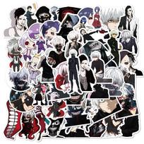 Tokyo Ghoul spalvingi lipdukai, 50 vnt. (nepasikartojo), vandeniui atsparus ir apsauginis kremas nuo saulės.