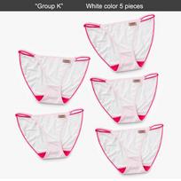 Sexy Women's Underwear Panties Modal Briefs for Women Solid Low-Rise G String Seamless Lingerie Lady Girl Thong 5 pcs XL violetinė