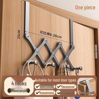 Over-the-Door Coat & Hat Rack with Hooks - No-Drill, Ready-to-Use Hanger for Clothes & Keys