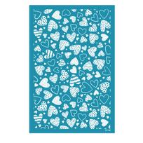 Silk Screen Stencils for Clay Valentines Day Heart Silkscreen Print for DIY Printing on Clay and Earrings Jewelry Clay 146