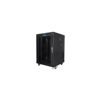 Lanberg | Rack cabinet 19" free-standing 15U/600x600 (flat pack) with glass door, LCD | FF01-6615-12BL | Black