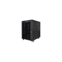 Lanberg | Rack cabinet 19" free-standing 15U/800x1000 (flat pack) with glass door, LCD | FF01-8015-12BL | Black
