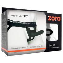 Perfect Fit ZORO - prisegamas dildo - 14 cm - juodas