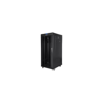 Lanberg | Rack cabinet 19" free-standing 27U/600x800 (flat pack) with glass door, LCD | FF01-6827-12BL | Black