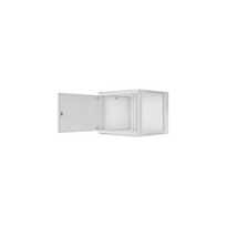Lanberg | Rack cabinet 19" wall-mount 9U/600x600 (flat pack) for self-assembly with metal door | WF01-6609-00S | Grey