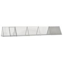 Triušių narvas, pilkas, 504,5x80,5x71cm, galvanizuotas plienas