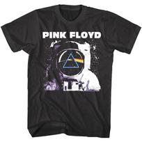 Pink Floyd Prism Moon Landing Astronaut Men's T Shirt Dark Side Album Rock Merch Unisex T-Shirt S gray