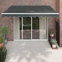 Automatinė ištraukiama markizė, antracito spalvos, 3,5x2,5m