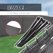 Springos Šviesiai antracito spalvos šešėliavimo tinklas 185 GSM 1,5 x 50 m, 200 tvirtinimo dirželių SN0062