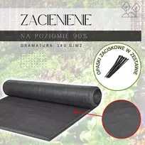 Springos Šviesiai antracito spalvos šešėliavimo tinklas 140 GSM 1,5 x 25 m, 100 tvirtinimo dirželių SN0065