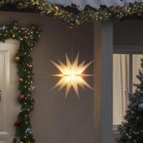 Kalėdiniai šviestuvai su LED, 3vnt., balti, 57cm, sulankstomi