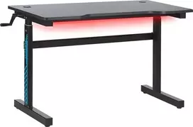 Beliani Rankiniu būdu reguliuojamas žaidimų stalas DURBIN juodas 120 cm 60 cm RGB LED