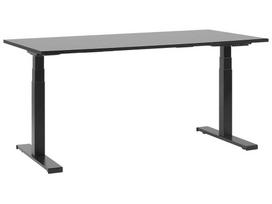 Beliani DESTIN II Juodas elektra reguliuojamo aukščio rašomasis stalas 160 cm 72 cm