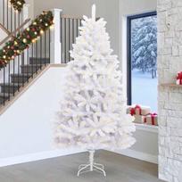 Dirbtinė Kalėdų eglutė su 300 LED Balta 270 cm PVC ir metalas