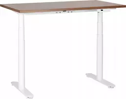 Beliani DESTINAS elektra reguliuojamas rašomasis stalas, ruda/balta, 120 cm, 72 cm