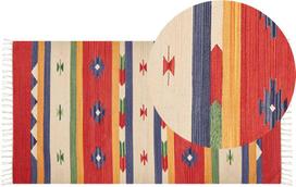 Beliani Kilimas ALAPARS Spalvotas 80 x 150 cm Medvilninis Kilim