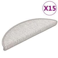 Lipnūs laiptų kilimėliai, 15vnt., platinos spalvos, 56x17x3cm