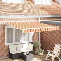 Ištraukiama markizė Geltona ir Oranžinė 350 x 250 cm audinys
