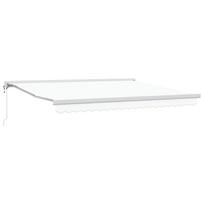 Ištraukiama markizė Balta 400 × 300 cm Audinys ir metalas