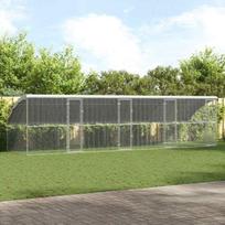 Vištų narvas 4 pcs Sidabro 800 x 200 x 198,5 cm