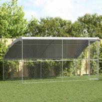 Šunų narvas 2 pcs Sidabro 4 x 2 x 2 m Galvanizuotas plienas