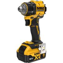 Dewalt Gręžimo vairuotojas DCD803P2T-QW, 18V, 2x5Ah, 0-450/0-1650rpm, 73Nm, 4 keičiamieji antgaliai, LED šviesa, kompaktiškas