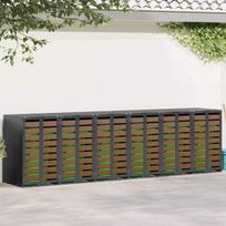 Rato konteinerių laikymas 3 konteineriams 340 x 77.5 x 115.5 cm