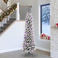 Dirbtinė Kalėdų eglutė Balta 240 cm PVC ir Metalas ir Plastikas
