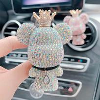Creative Crown Diamond Cute Bear Car Fragrance Perfume Clip Air Outlet Aroma Air Freshener Decoration Aromatherapy Accessory balta