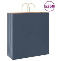 Popieriniai maišeliai 250vnt. su rankenomis, mėlynas 45x17x48cm