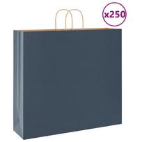 Popieriniai maišeliai 250vnt. su rankenomis, mėlynas 54x15x49cm