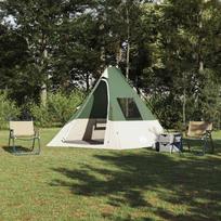 Tipi palapinė su stogu Žalia 383 x 338 x 217 cm tafta