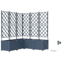 Sodo vazonas 4 pcs Pilka 120 x 120 x 142 cm Plienas